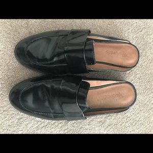 Madewell black leather mule slides🌸